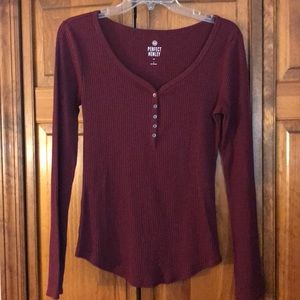 SO ribbed Henley top